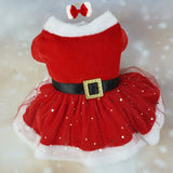Festive Dog Dress Santa Claus Costume