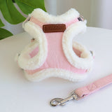 Winter Padded Dog Harness & Leash – Adjustable Vest for Dogs & Cats