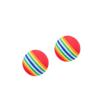Rainbow EVA Cat Toy Balls – Interactive Chew and Play Set
