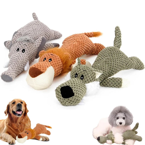 Plush Squeaky Dog Toy – Durable Soft Chew for Large Dogs