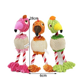Flamingo Plush Dog Toy – Squeaky Interactive Chew for Puppies