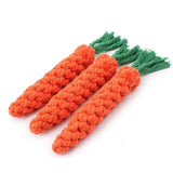 Carrot Rope Dog Chew Toy – Durable Cotton, Safe for Puppies, Teeth Cleaning & Bite-Resistant