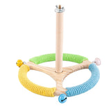 Solid Wood Rotary Tabletop Bird Perch Detachable