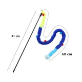 Feather Cat Teaser Wand – Interactive Colorful Rod Toy