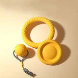 EVA Durable Dog Toy Set (4-Pack) – Flying Disc, Ball & Tug Rope for Puppies & Adult Dogs, Chew-Proof Teeth Cleaning