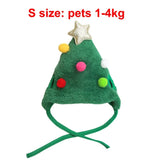 Christmas Pet Hat & Bandana Set – Santa/Elk Holiday Dress-Up for Dogs & Cats