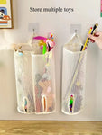 Wall-Mounted Pet Toy Storage Bag – Space-Saving Mesh Organizer for Cat & Puppy Toys