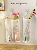 Wall-Mounted Pet Toy Storage Bag – Space-Saving Mesh Organizer for Cat & Puppy Toys