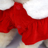 Soft Christmas Santa Dress for Small Pets