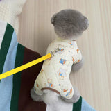 Koala Print Dog Jumpsuit – Warm Cotton Winter Coat for Small Dogs