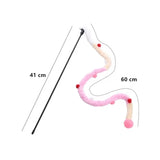 Feather Cat Teaser Wand – Interactive Colorful Rod Toy
