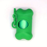 Portable Bone-Shaped Dog Waste Bag Holder with Disposable Bags