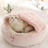 Winter Plush Cat Bed Nest Kennel