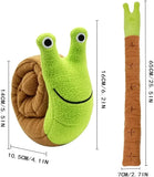 Squeaky Snail Dog Toy – Interactive Plush Puzzle Feeder