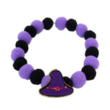 Christmas Plush Ball Pet Collar – Festive Elastic Headpiece for Cats & Dogs