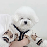 Striped Pet Cardigan Sweater – Cozy Knit Outfit for Small Dogs & Cats