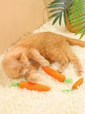 Cat toy - carrot teething and cat teasing sticks, bite-resistant and scratch-resistant for teething and clawing