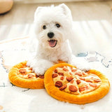 Pizza Plush Dog Toy – Squeaky Interactive Chew for Puppies