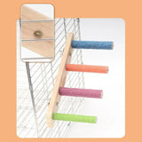 Natural Wooden Bird Perch Ladder Steps for Grinding Claws