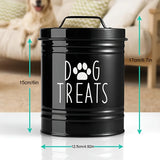 Metal Dog Treat Container – Airtight Food Storage Jar for Pets