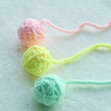 MADDEN Cat Toys Colorful Yarn Balls with Bell for Clawing