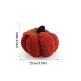 3PCS Corduroy Pumpkin Pet Decor – Soft Autumn Cage Ornament