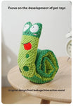 Interactive Dog Puzzle Feeder Toy – Durable Plush Snail with Squeaker, Foldable & Chew-Resistant
