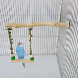 Wooden Parrot Stand – Double Layer Bird Swing