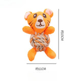 Cute Animal Rope Dog Toy – Plush Squeaky Interactive Chew