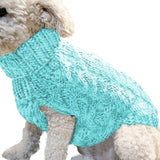 Autumn Winter Dog Sweater – Solid Knit Warm Outfit for Small Pets