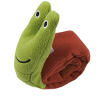 Interactive Dog Puzzle Feeder Toy – Durable Plush Snail with Squeaker, Foldable & Chew-Resistant