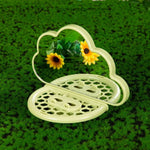 Clouds Shape Bird Mirror With Perch Save Space Sturdy Bird Mirror Toy with Feeding Box Parrots Feeders Boredom Relief