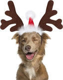 Christmas Pet Antler Headband – Festive Elk Hair Hoop for Dogs & Cats