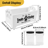 Pet Treat Jar Set – 3pcs Storage Containers with Wooden Holder