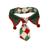 Christmas Pet Tie Collar – Festive Bow Bib for Cats & Small Dogs, Cute Holiday Party Accessory