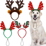 Christmas Pet Antler Headband – Festive Elk Hair Hoop for Dogs & Cats