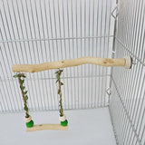 Wooden Parrot Stand – Double Layer Bird Swing