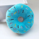Plush Donut Dog Toy – Cute Squeaky Chew