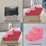 High-Density Foam Pet Stairs – Non-Slip 2/3 Step Ramp for Small & Senior Dogs