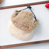Fleece Winter Pet Baseball Cap – Warm Hat for Small & Medium Dogs and Cats