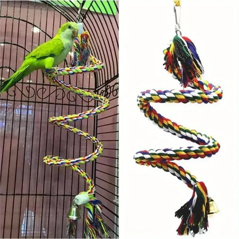 Parrot Hanging Rope Toy – Bird Cage Accessory