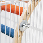 Natural Wooden Bird Perch Ladder Steps for Grinding Claws