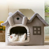 Foldable Pet Bed – Warm Dog & Cat Nest for Small to Medium Pets