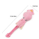 Squid Plush Rope Toy – Bite-Resistant Interactive Dog Toy