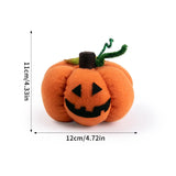 3PCS Corduroy Pumpkin Pet Decor – Soft Autumn Cage Ornament