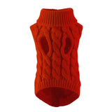 Autumn Winter Dog Sweater – Solid Knit Warm Outfit for Small Pets