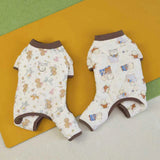 Koala Print Dog Jumpsuit – Warm Cotton Winter Coat for Small Dogs