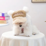 Fleece Winter Pet Baseball Cap – Warm Hat for Small & Medium Dogs and Cats