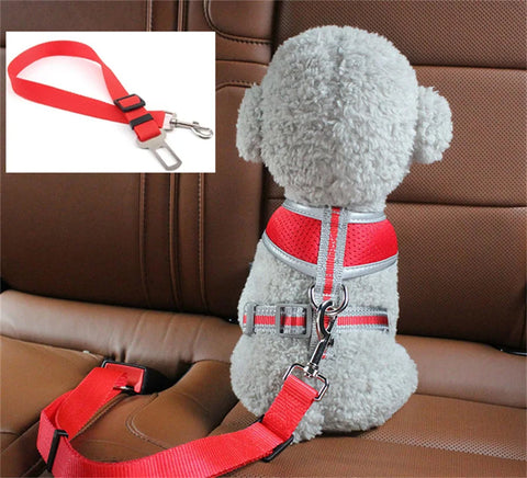 Adjustable Pet Car Seat Belt – Safety Harness for Dogs and Cats