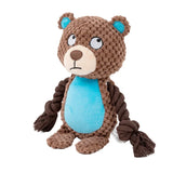 Small Stuffed Dog Chew Toy – Durable Plush, Bite-Resistant with Squeaker & Rattle for Puppies